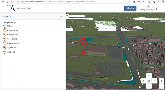 3D verbeter de kaart