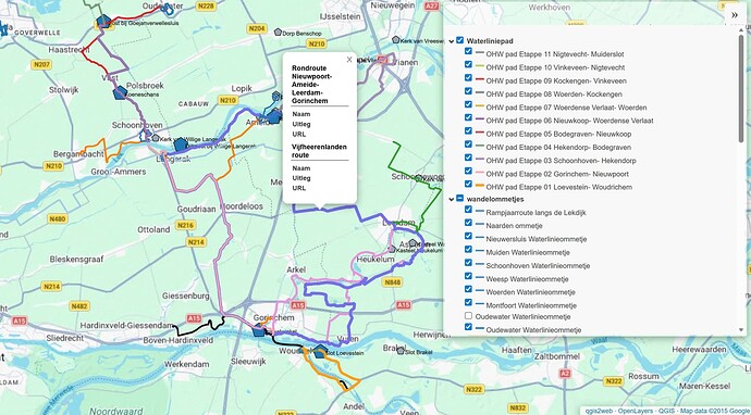 Vijfheerenlanden route info niet te zien